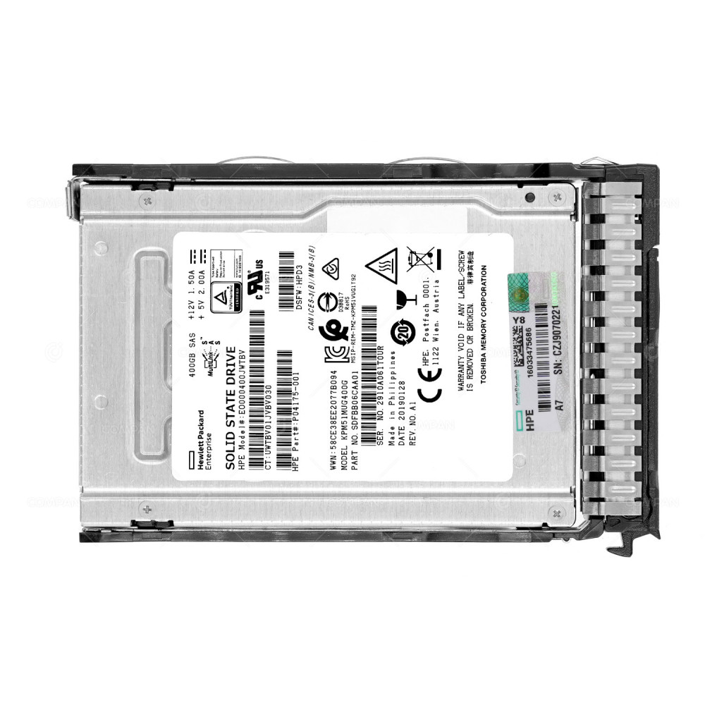 P06600-001  HP SSD 400GB SAS 12G 2.5" SFF  FOR HPE PROLIANT G8 G9